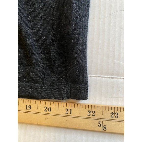 One 7 Six Womens NWT Black Metallic  3/4 Sleeve Knit Top with Draped Back Size 2 - Picture 10 of 11